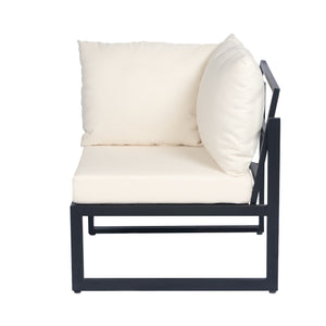 English Elm Christopher Knight Home® - Outdoor 4-Piece Acacia Wood & Metal Patio Corner Set - Modern Comfort For Stylish Outdoor Living N757S438857B