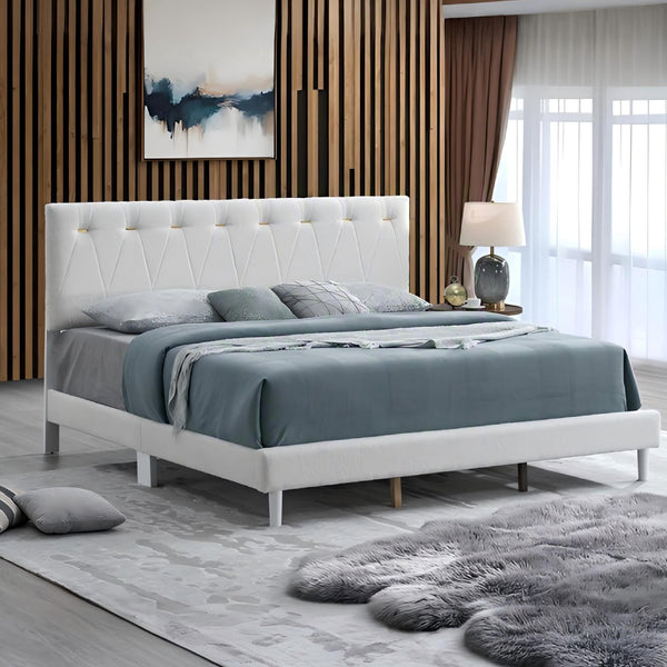 English Elm Sinclair Tufted Twin Platform Bed with Gold-Tone Accents, Plush Teddy Fabric, Adjustable Headboard Wheat 60.39 L x 26.37 W x 7.28 H B078P400738