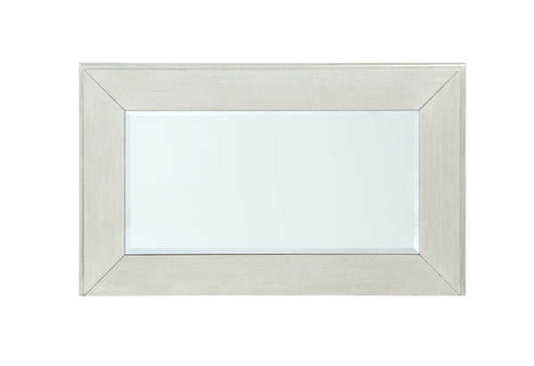 English Elm Glam Mirrored Nightstand with 2 Drawers and Crystal Knobs, Tapered Legs and Geometric Accents — Elegant Bedroom Storage Clear 22 L x 35 W x 29 H B2741P324362