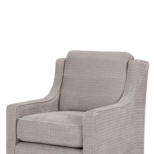 JLA Home Madison Park - Chenille swivel chair with wingback silhouette, high-density foam comfort and 360° metal base for style and support Grey MP103-0240