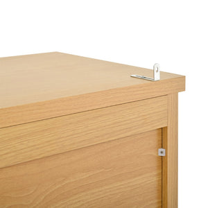 English Elm 70" Tall Pantry Cabinet Rubberwood Legs Three Drawers Six Door Shelves Kitchen Storage Natural N762P326960N