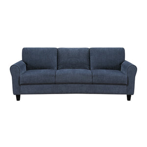 English Elm Contemporary Blue Chenille Sofa and Loveseat Set with Pocket Coil Plush Seating B011S02487