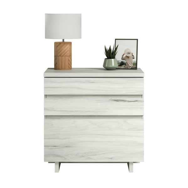 English Elm Lateral File, Sleek Off-White & Gray Multi-Purpose Storage Solution For Modern Workspaces & Home Offices B356P354465
