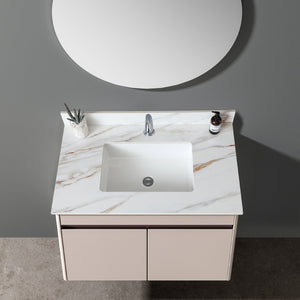 English Elm 37 Inch Marble Vanity Top - Elegant Carrara White With Undermount Sink & 4" Backsplash, Easy Install W2699P192441