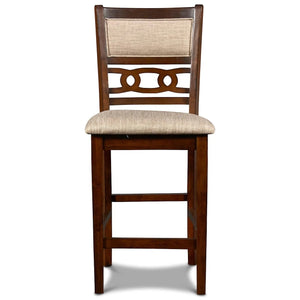 English Elm Hoyen Beige and Brown Counter Chairs With Padded Seat (Set Of 2)