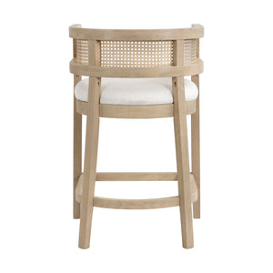 English Elm Christopher Knight Home® - Wood Upholstered Arm Counter Stools Set Of 2 - Beige & Natural Ash, Stylish & Comfortable Design N771P265580A