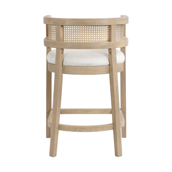 English Elm Christopher Knight Home® - Wood Upholstered Arm Counter Stools Set Of 2 - Beige & Natural Ash, Stylish & Comfortable Design N771P265580A