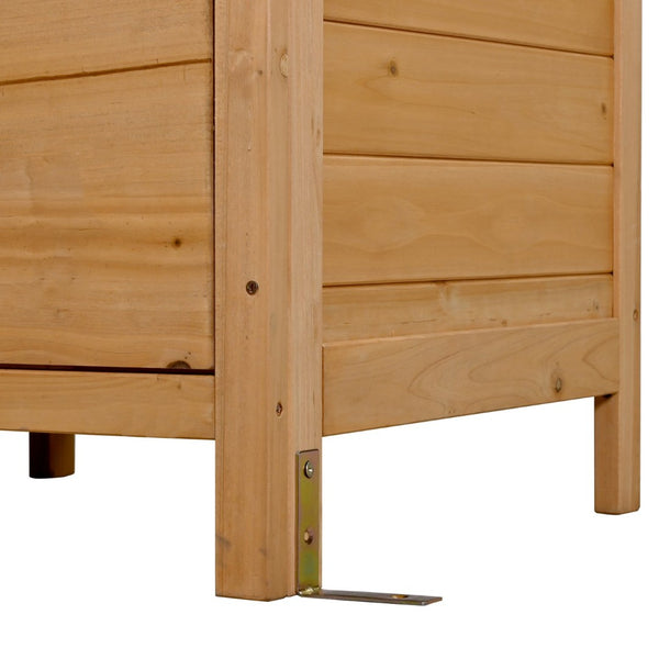 English Elm (with Hutch) Topamx Solid Fir Potting Bench Patio Workstation Spice Rack Drawer Natural Wood N717P404331A
