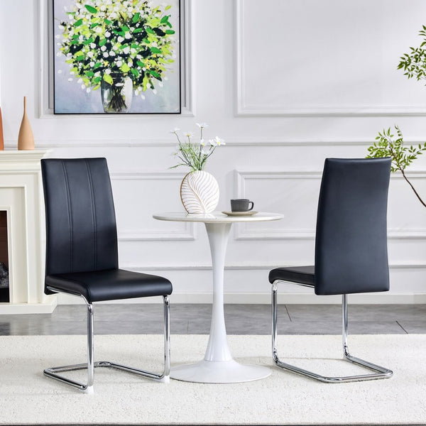 English Elm A Set of 2 Glam Faux Alligator Pvc Barstools with Crystal Buckle Detail Black W1512P491854