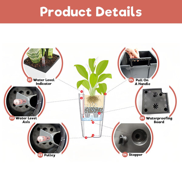 English Elm 30 Inch Tall Faux Rattan Planter Self Watering Outdoor Indoor Patio Garden Pot White W3213P325513