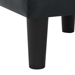 English Elm PU PU Leather Barrel Chair with Ottoman Modern Faux Leather Accent Seat Set Kiln-Dried Wood Frame, Rounded Back for Comfort and Stylish Living Room Appeal Black PU B343P317238