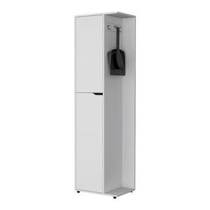 English Elm Harper Slim Broom Cabinet with Integrated Tool Holder for Laundry or Utility Rooms B128S00231