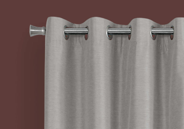 English Elm Curtain Panel Set Of 2, 54"X95", 100% Blackout Grey Thermal Insulation, Modern Grommet Design B2710P218778