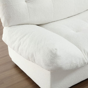 English Elm Cloud Style Sofa - Plush Teddy Velvet, Cozy Modern Couch For Living Room & Apartments W2705S00003-GIGA