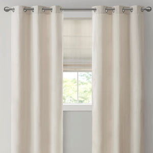 English Elm Basketweave Room Darkening Cordless Roman Shade with Thermal Foam Backing for Energy Efficient Privacy Ivory 11.42 L x 5.38 W x 7.48 H B035129711