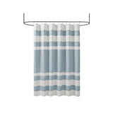 Madison Park Spa Waffle Transitional Shower Curtain with 3M Treatment MP70-4159 Blue