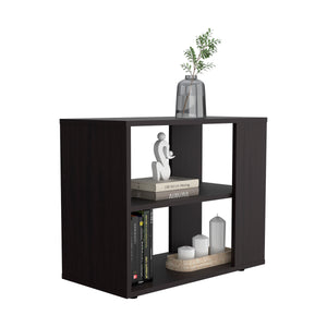 English Elm Sideboard modern engineered wood console with 2 spacious shelves, compact sturdy minimalist design Black 29.13 L x 16.93 W x 4.33 H B097P296816