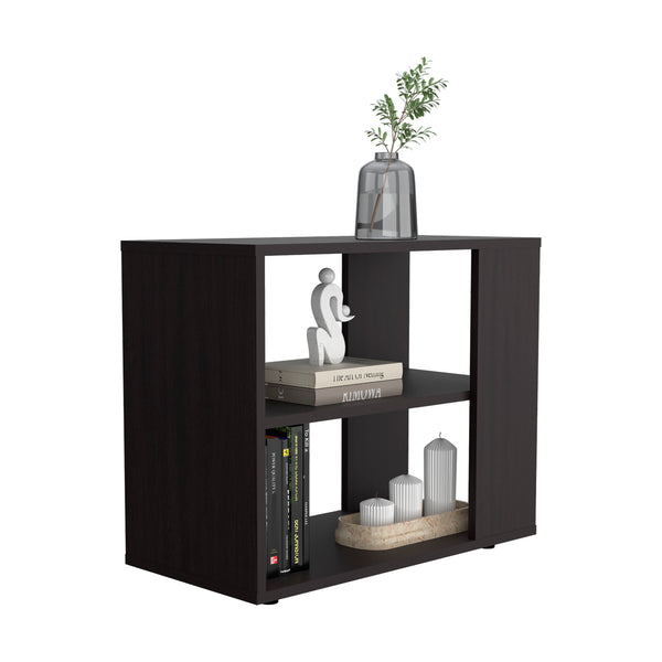 English Elm Sideboard modern engineered wood console with 2 spacious shelves, compact sturdy minimalist design Black 29.13 L x 16.93 W x 4.33 H B097P296816