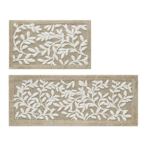 English Elm Cotton 24x60 Tufted Bath Rug with Plush 100% Cotton Pile, Non-Slip Spray Latex Backing for Comfort B035P203228