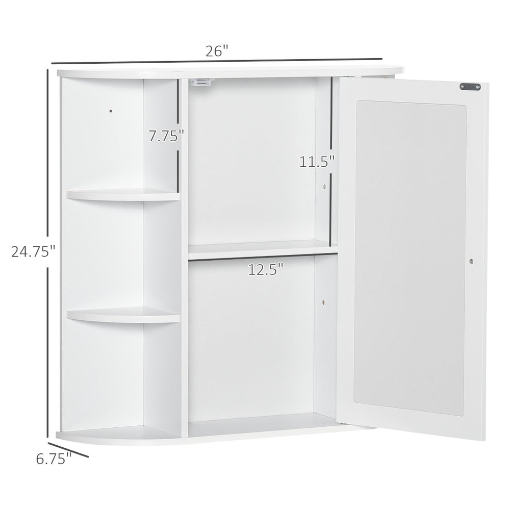 English Elm Bathroom Medicine Cabinet White Mdf Wall Mount Mirror Storage for Powder Rooms T3971P387366