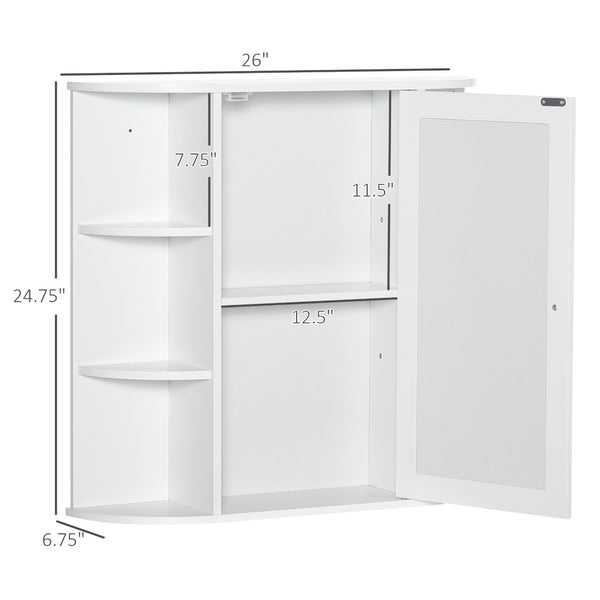 English Elm Bathroom Medicine Cabinet White Mdf Wall Mount Mirror Storage for Powder Rooms T3971P387366