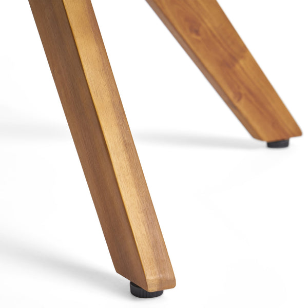 English Elm Christopher Knight Home® - Outdoor Riemer Square Dining Table with Cross-Leg Base, Teak Finish, Water-Resistant Durable Design 62798.00