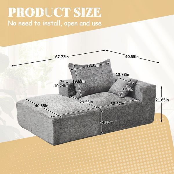 English Elm United We Win Memory Foam 2-Seater Couch - Stylish Chenille Sofa, No Assembly & Perfect For Small Spaces W1568P222616-GIGA