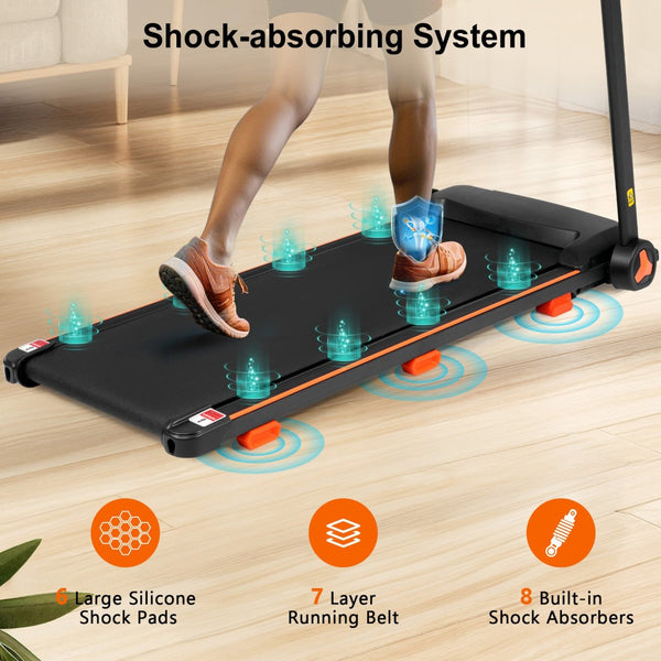 English Elm Treadmills Folding Home Fitness Machine 2.5hp Motor Shock Absorbing Belt Bluetooth Speaker N728P266573A