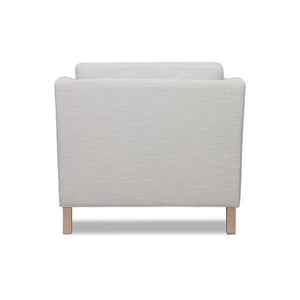 English Elm Chair Modern Oak Frame Upholstered Accent Chair with D40 Foam, 7.75" Cushion, 36"W x 33"H Elegance B035P148234