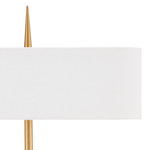 Caldwell Antique Brass Table Lamp with Bone Linen Shade - Elegant Design for Classic Interiors