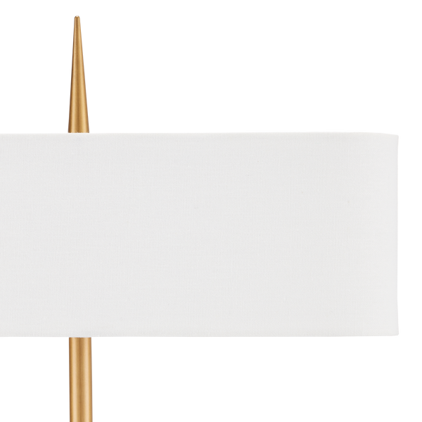 Caldwell Antique Brass Table Lamp with Bone Linen Shade - Elegant Design for Classic Interiors