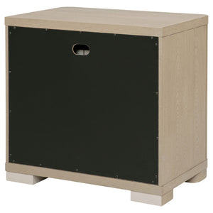 English Elm Mirador Elm Veneer 2-drawer Nightstand with Felt-lined Storage and Cord Management B062P447744