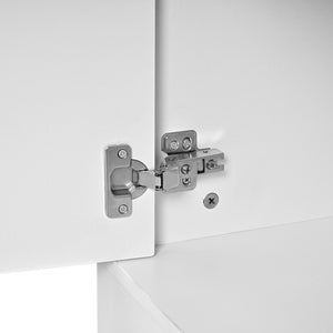 English Elm On-Trend Elegant Hall Tree With Sliding Doors, 6 Hooks, Mudroom Bench & Cushion For Organized Entryway N721P205787K-GIGA