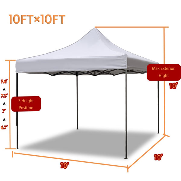 English Elm 10x10 Pop up Canopy Upf 50 Plus Steel Frame Shelter for Markets Beach Camping W2932P453878