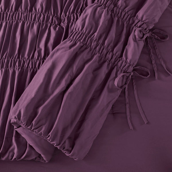 English Elm 3PCS King Comforter Set – Plush Washed Microfiber Comforter & Shams, Hypoallergenic 100% Poly Fill Luxury Purple 16.73 L x 12.99 W x 8.66 H B035P341087