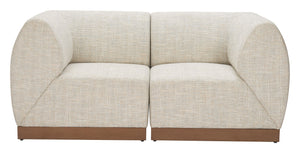 Zuo Modern Christy Armless Chair - Stylish Modern Design With Durable Outdoor Fabric For Ultimate Comfort Beige 100% Polyester,Aluminum 704147-zuo-modern