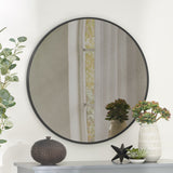 Christopher Knight Home® - Noble House - Kosciusko Contemporary Circular Wall Mirror, Black