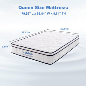 English Elm 12 Inch Queen Hybrid Mattress Memory Foam Pocket Springs Medium Firm Cooling W2699P399180