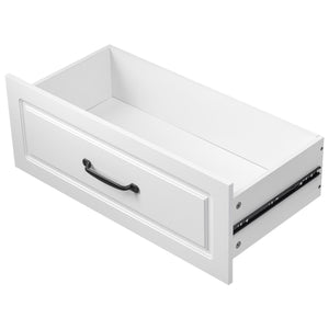 English Elm K&K 71" Farmhouse Pantry Cabinet with Embossed Texture, 2 Drawers, 8 Door Racks, Adjustable Shelves, Anti-Tip Stability Ameican White Oak N707P254905W