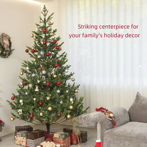 English Elm Homcom 7Ft Realistic Cedar Christmas Tree With 2901 Tips, Easy Setup, Durable & Safe For Holidays W2225P249641