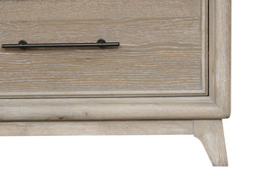 English Elm 1pc Eight Drawer Oak Veneer Dresser Rubberwood Frame Matte Hardware Bedroom Storage B2741P460888
