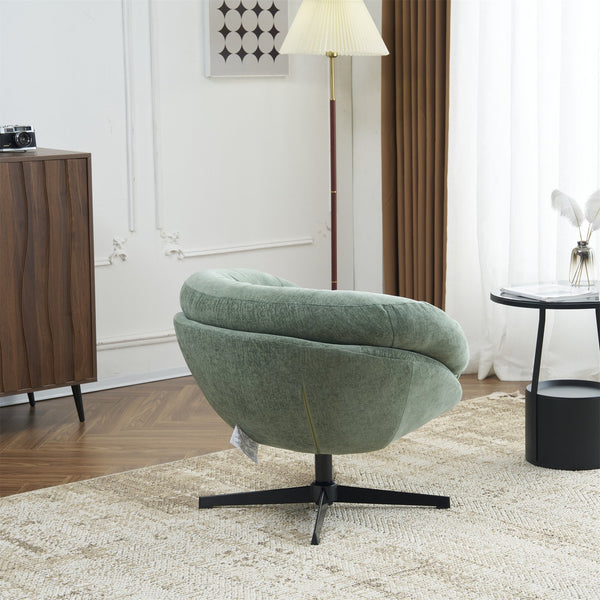 English Elm Christopher Knight Home® - Modern Chenille Office Chair 360° Swivel Accent Seat with Plush Upholstery, Compact Cozy Reading Spot Green N817P207777L