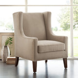 Madison Park Barton Modern/Contemporary Wing Chair FPF18-0078 Linen