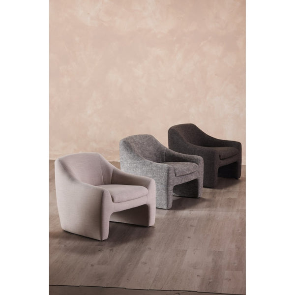 English Elm Kenzie Sculptural Accent Chair Woven Polyester Upholstery for Modern Living Rooms B2769P504213