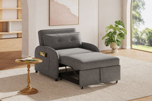English Elm Christopher Knight Home® - (Old 3-in-1 Convertible Sleeper Sofa Bed with Pillow & Pocket, Compact Loveseat with Pull-Out Bed and Wheels Grey N765P34284849G