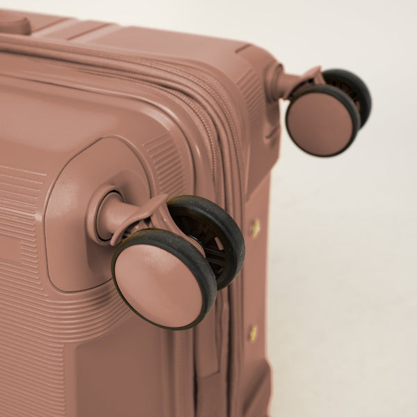 English Elm 6-piece Hard Shell Spinner Luggage Set Expandable Polypropylene with Combo Lock Rose Gold T3292P329374