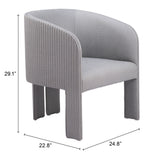 Hull Accent Chair Slate Gray 110105 Zuo Modern