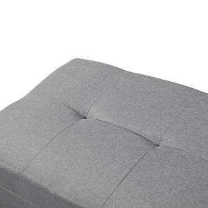 English Elm Sectional Modern Linen Fabric Sofa Set with Right-Hand Chaise, Storage Ottoman and Plush Cushions Gray W31106250