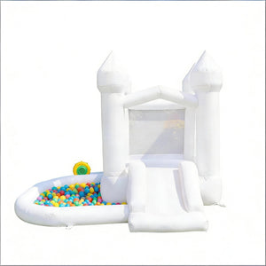 English Elm Outdoor Inflatable Bounce House 3 in 1 Trampoline Slide Ball Pit Kids Play T3971P486597