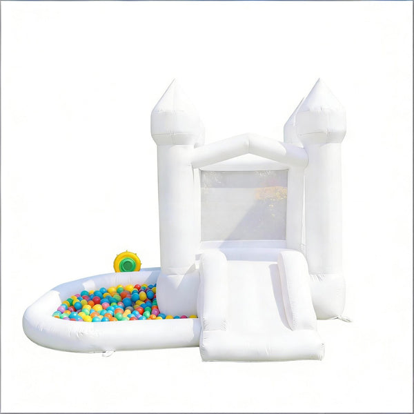 English Elm Outdoor Inflatable Bounce House 3 in 1 Trampoline Slide Ball Pit Kids Play T3971P486597